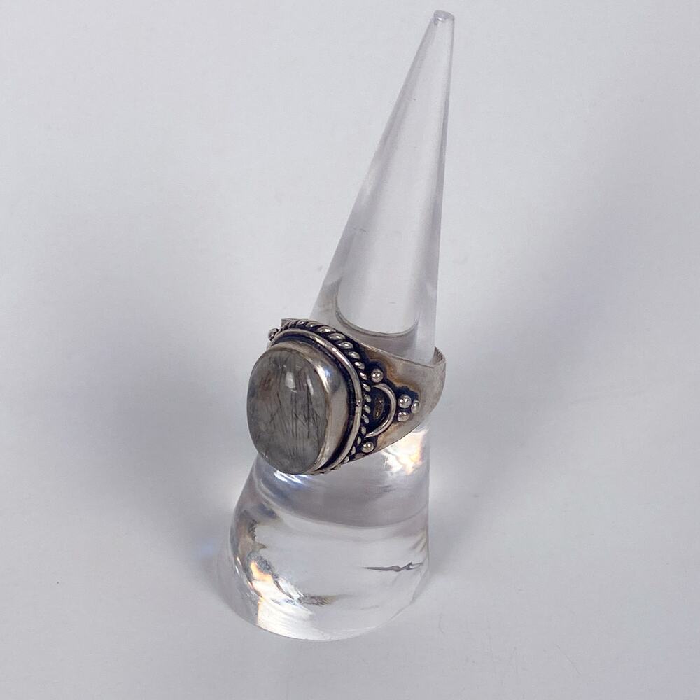 Rutilated Quartz Sterling Silver Ring - Picture 2 of 5
